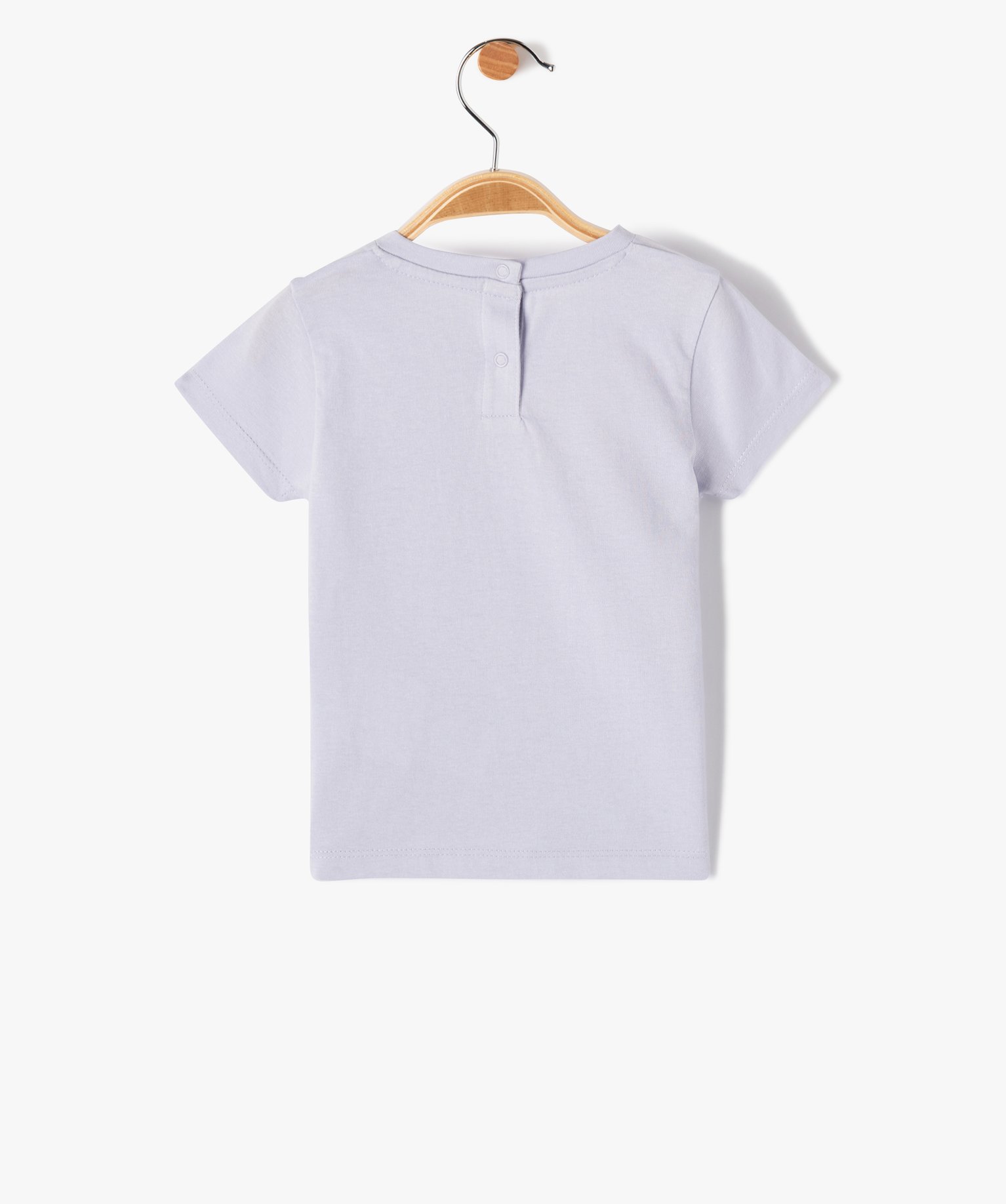 Tee-shirt bébé fille à manches courtes et motif cur violet | GEMO