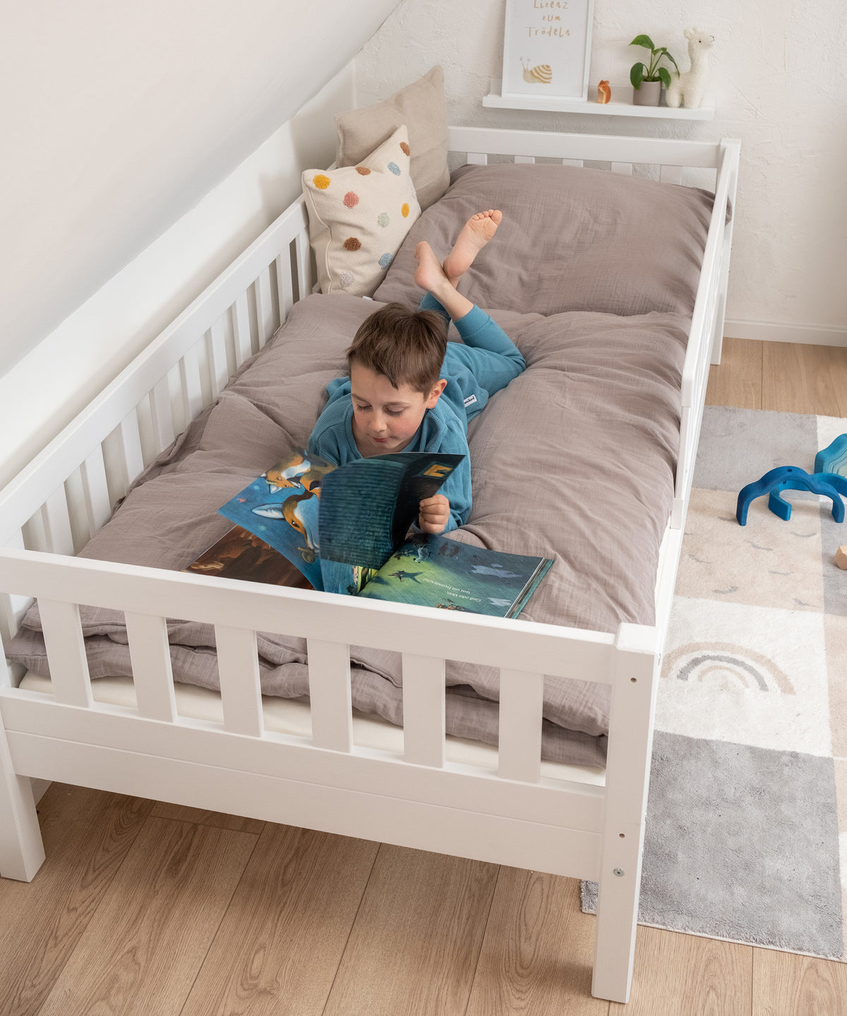 Kinderbett Kiefer Weiß