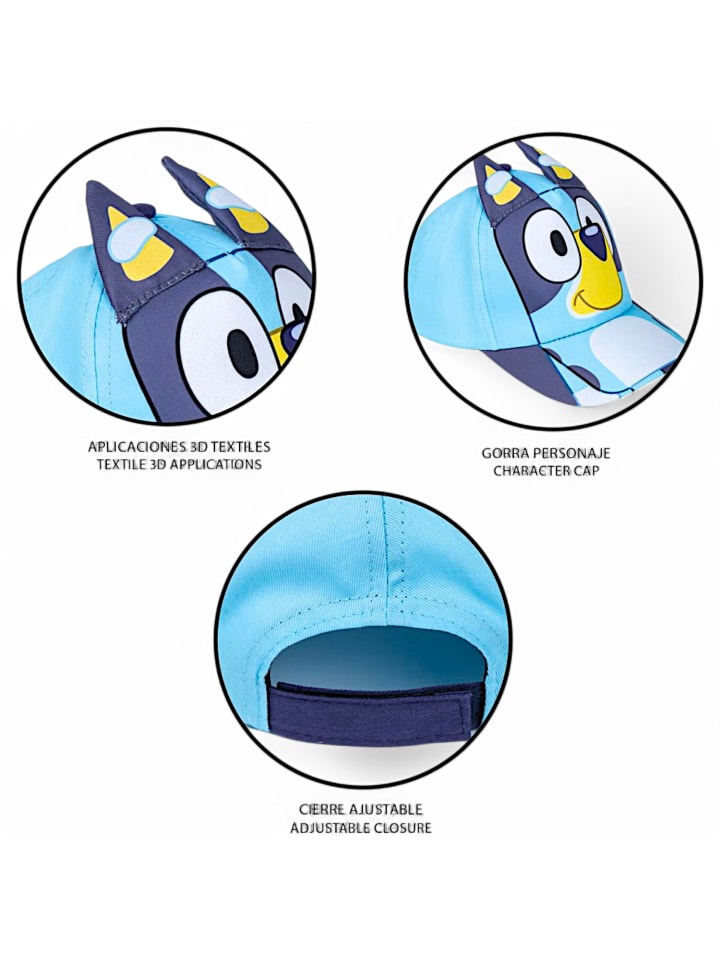Bluey Basecap Bluey mit 3D Ohren in Blau günstig kaufen 53 cm