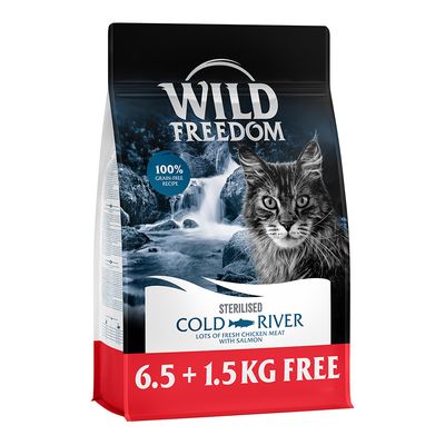 6,5 kg + 1,5 kg gratis! 8 kg Wild Freedom Sterilised Trockenfutter