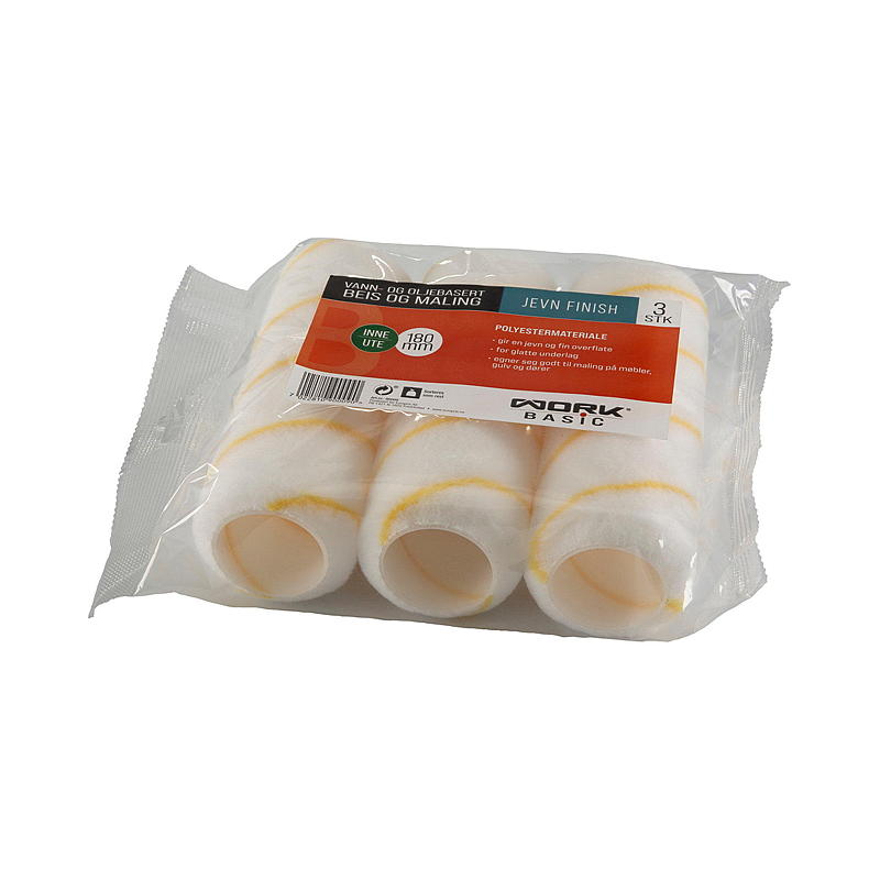 Work Basic Rulle 3-pk 180 mm polyester, Work