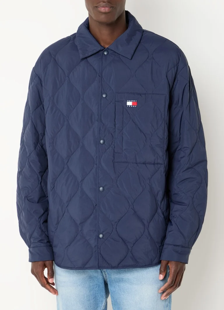 Tommy Hilfiger prošivena jakna s punjenjem od paperja i vezom logotipa