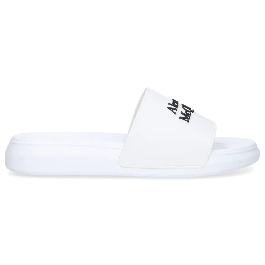 Alexander McQueen - Badeschuhe POOL SLIDE Kautschuk - weiß