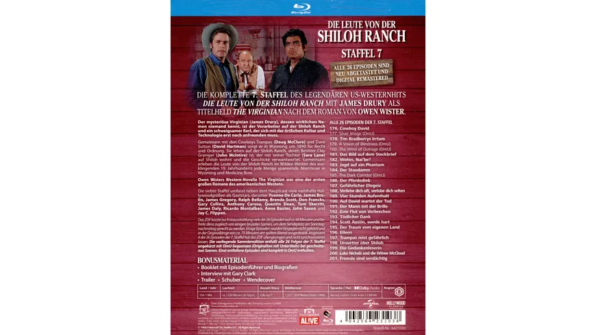Die Leute von der Shiloh Ranch - Staffel 7 (HD-Remastered) (Fernsehjuwelen)  [6 BRs]