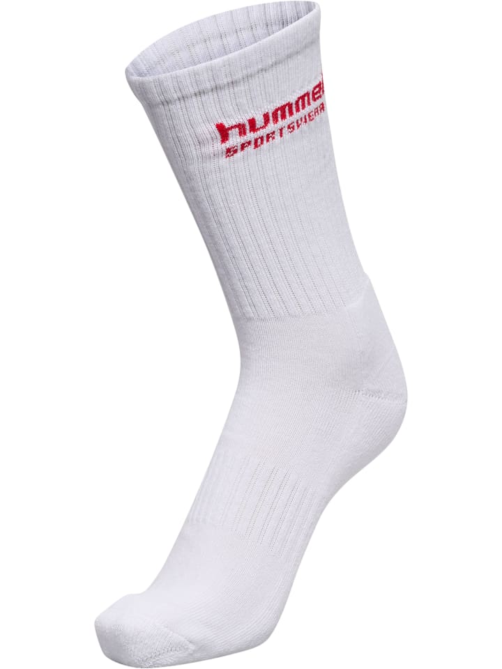 Hummel Hummel Long Socken Hml3-Pack Erwachsene in WHITE/TANGO RED günstig kaufen