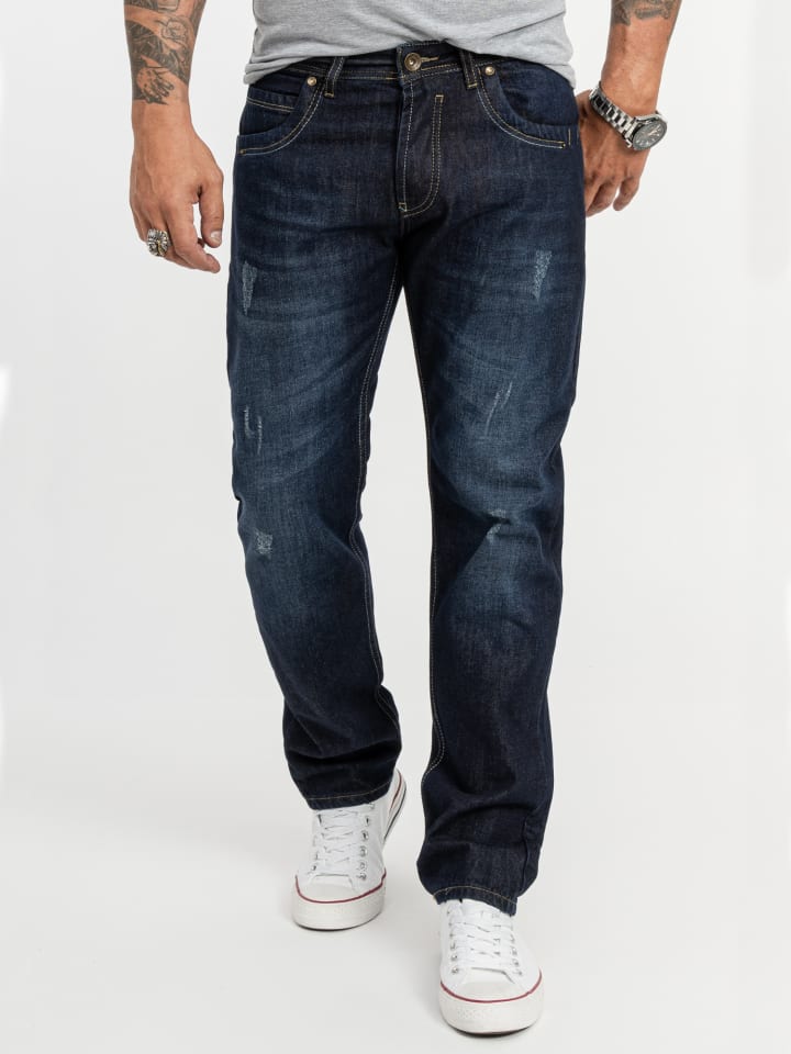 Rock Creek Jeans Straight Leg in Blau günstig kaufen