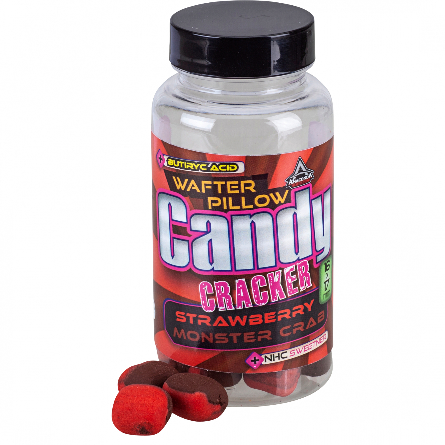 Anaconda Candy Cracker Wafter Pillow (Strawberry/Monster Crab)