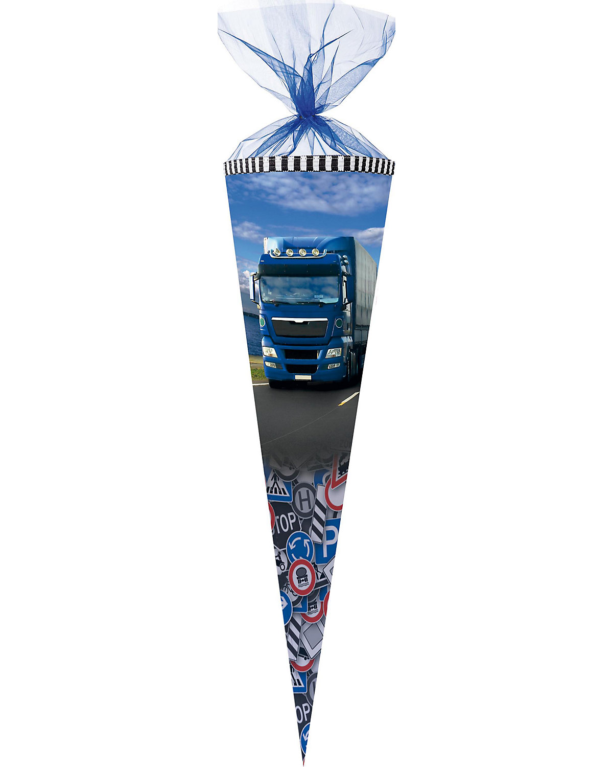 LED Schultüten-Set Trucks on the road, 3-tlg., 70 cm