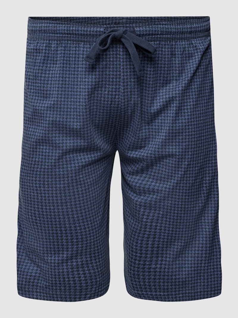 PLUS SIZE Pyjama-Shorts mit Karomuster in blau