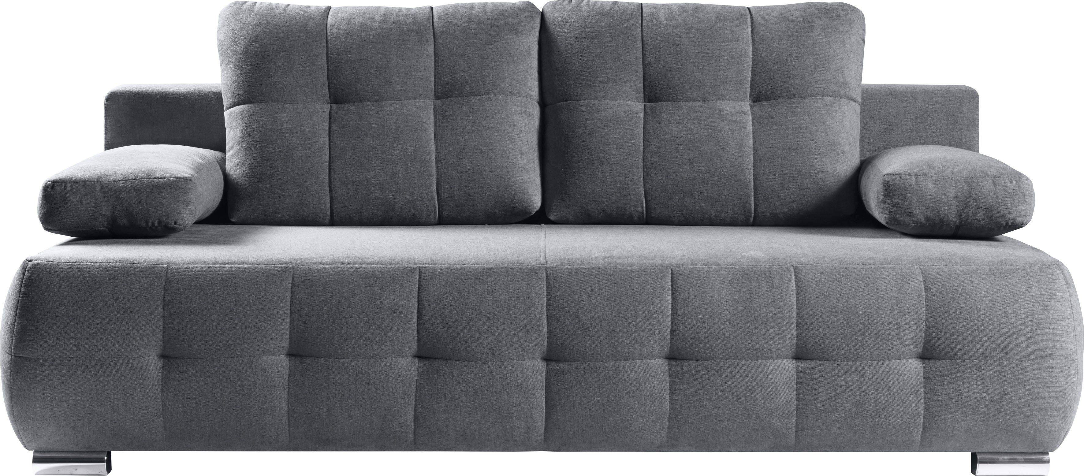 WERK2 Schlafsofa Indigo, 2-Sitzer Sofa und Schlafcouch mit Federkern & Bettkasten