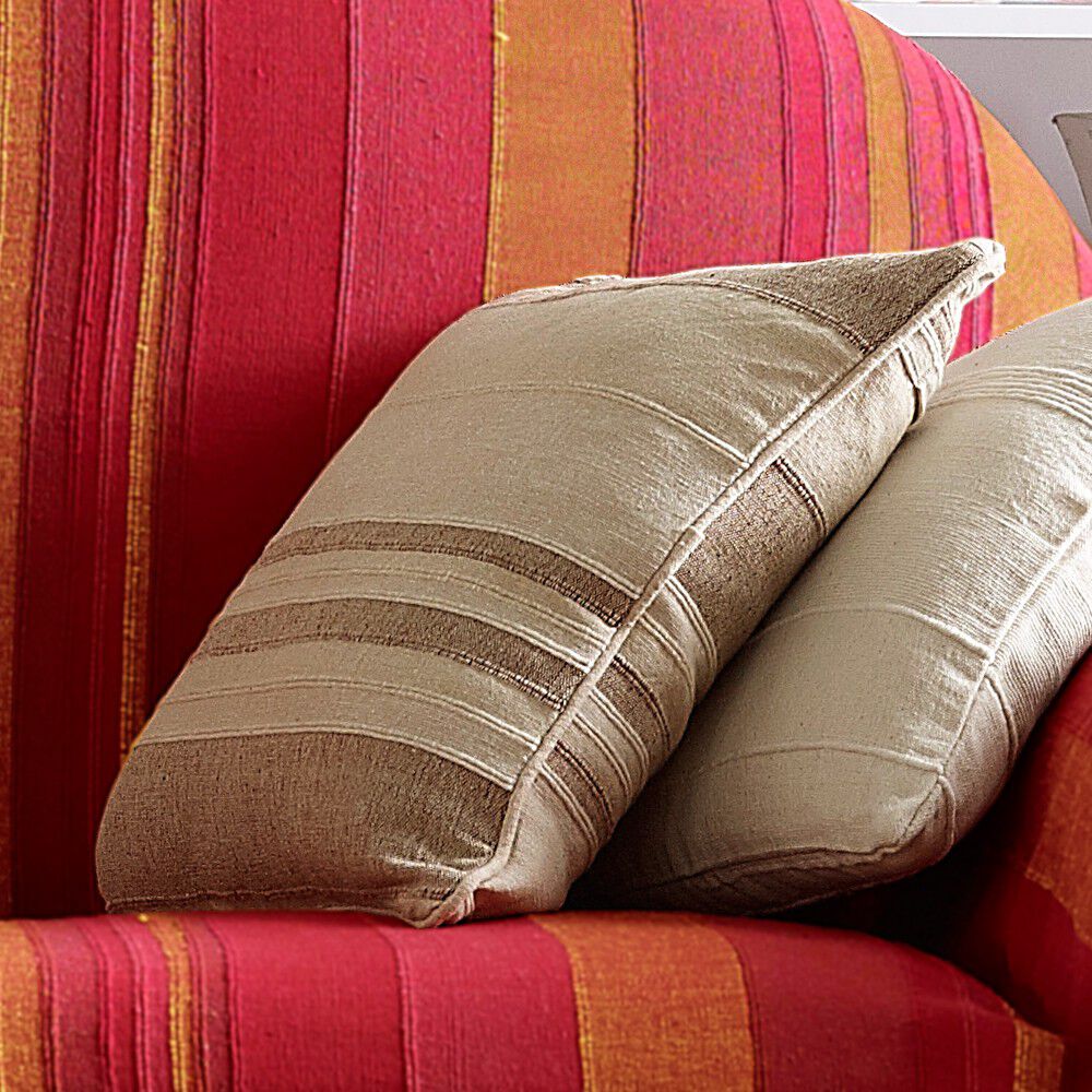 Housse coussin multicolore coton tissage artisanal