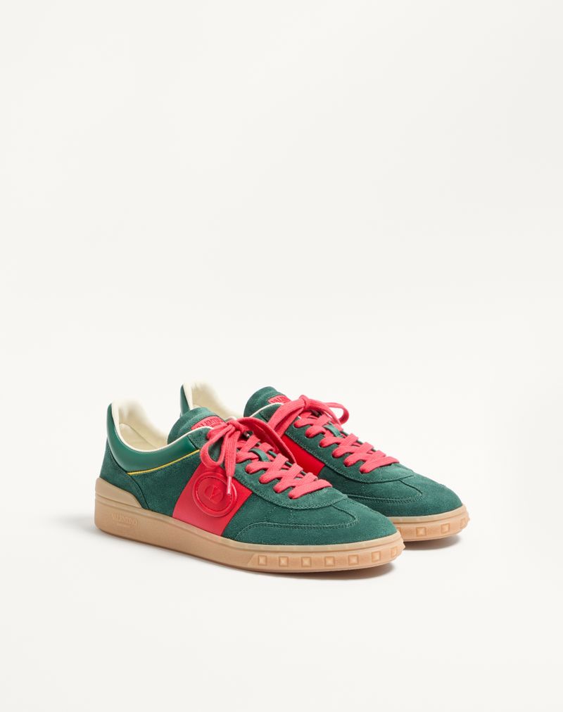 Baskets basses Upvillage en cuir fendu et cuir de veau nappa