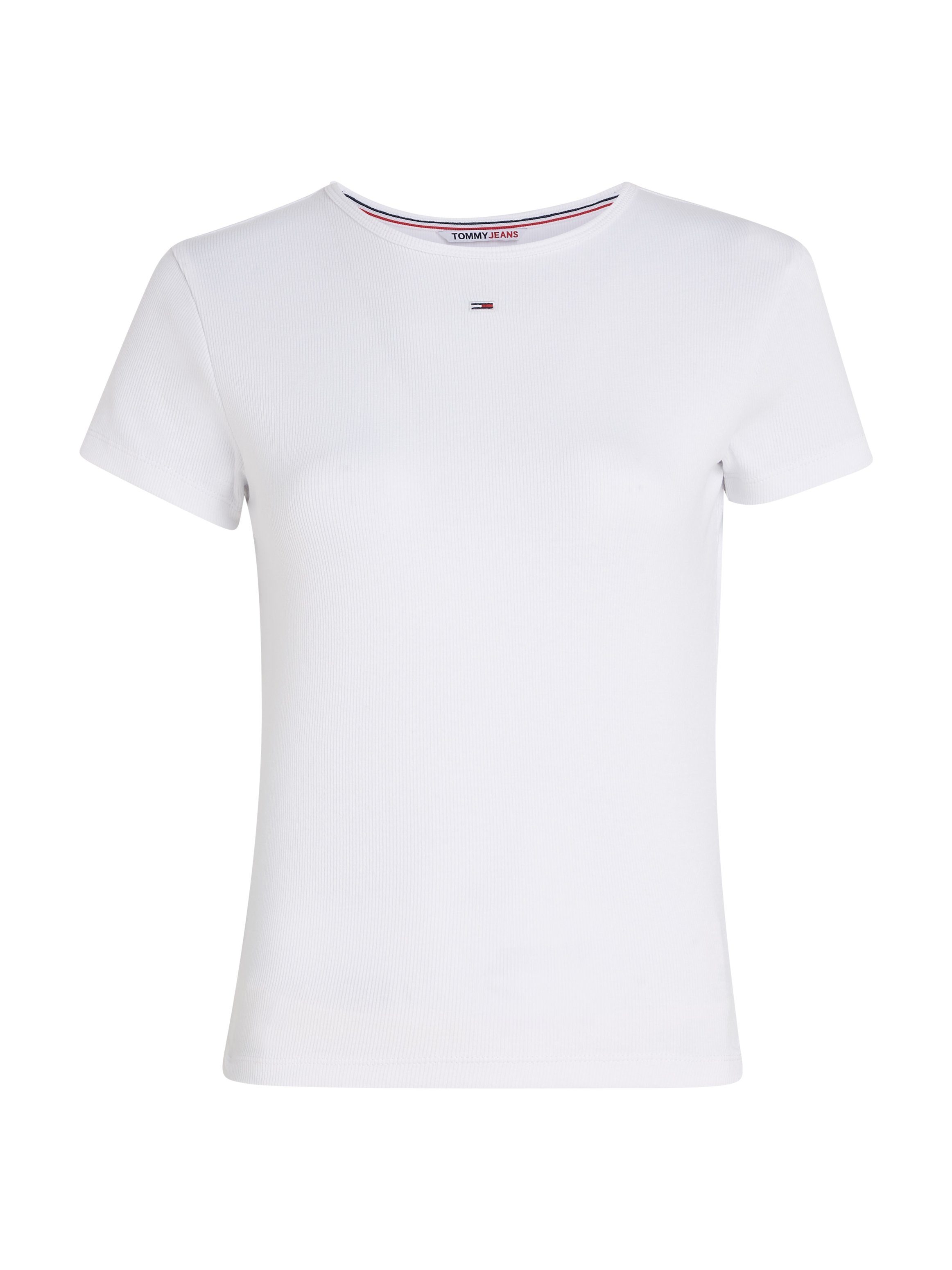 Tommy Jeans T-Shirt TJW BBY ESSENTIAL RIB SS mit Tommy Jeans Logo-Flag