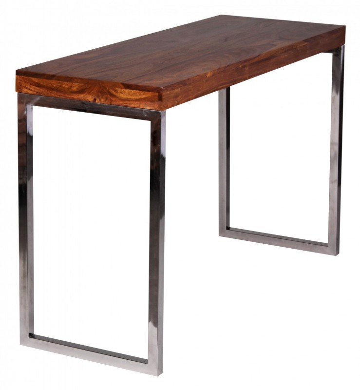Wohnling Exklusiver Massivholz Konsolentisch 120 x 45 x 76 cm Tisch Sheesham Massiv