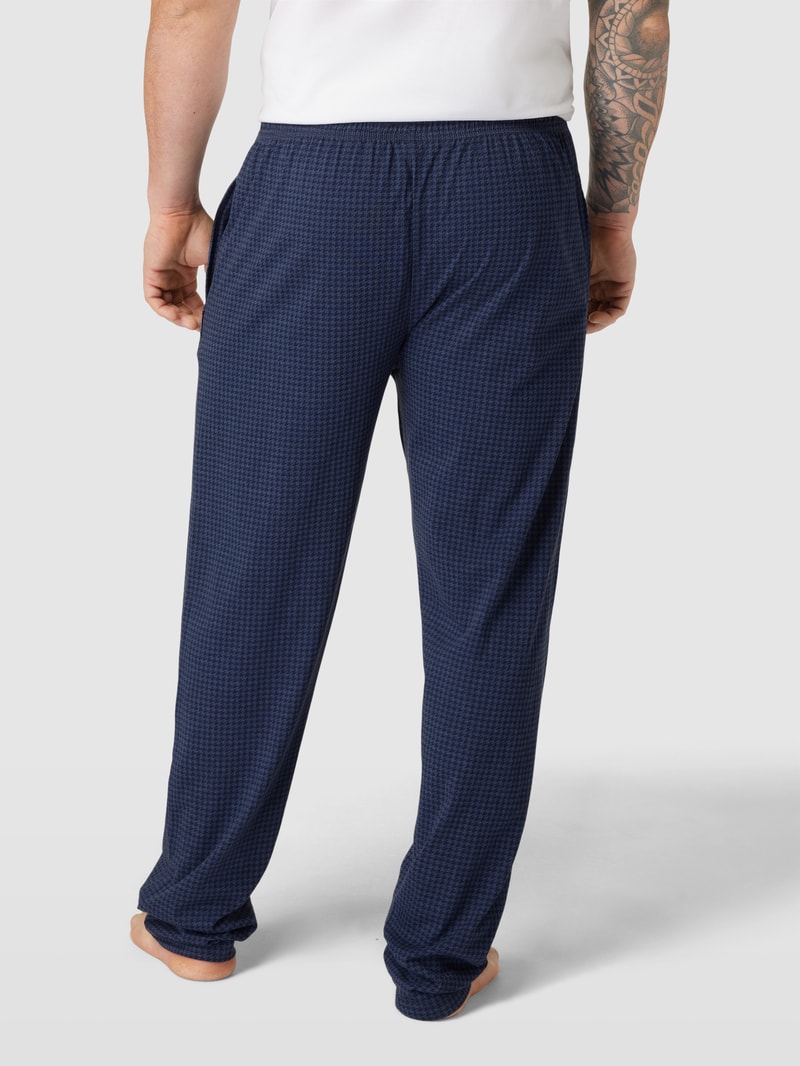 PLUS SIZE Pyjama-Hose mit Karomuster in blau