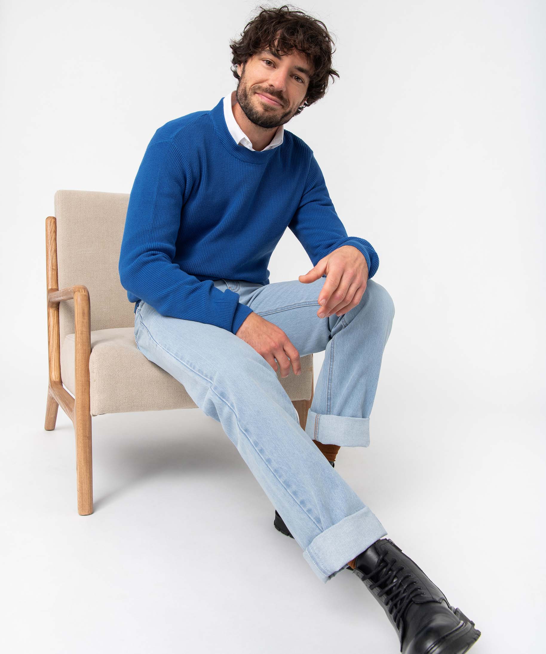 Jean homme coupe regular bleach | GEMO