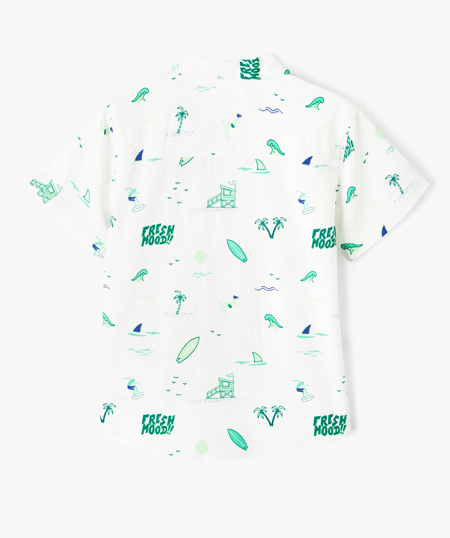 Chemise Garçon à manches courtes à motifs surf imprime | GEMO