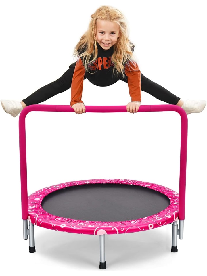 COSTWAY Mini Trampolin in Rosa günstig kaufen 92 cm