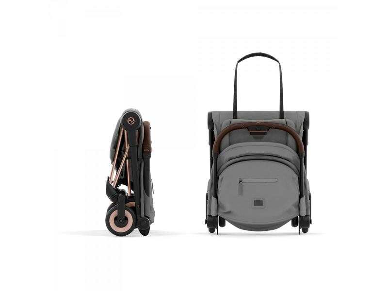 Coya - Poussette Citadine Ultra Compacte - Châssis Rose Gold et Siège Mirage Grey | CYBEX