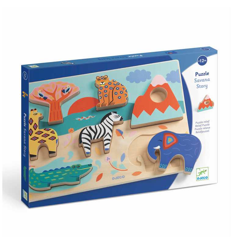 Puzzle encastrement Savana story Djeco