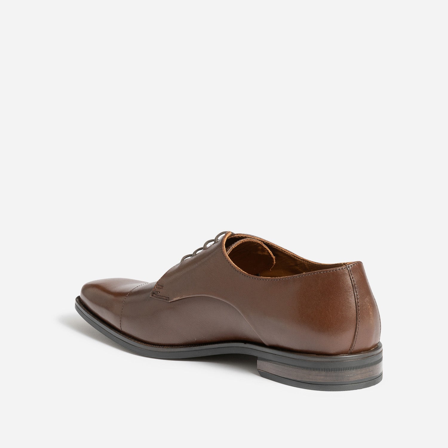 Derby marron en cuir
