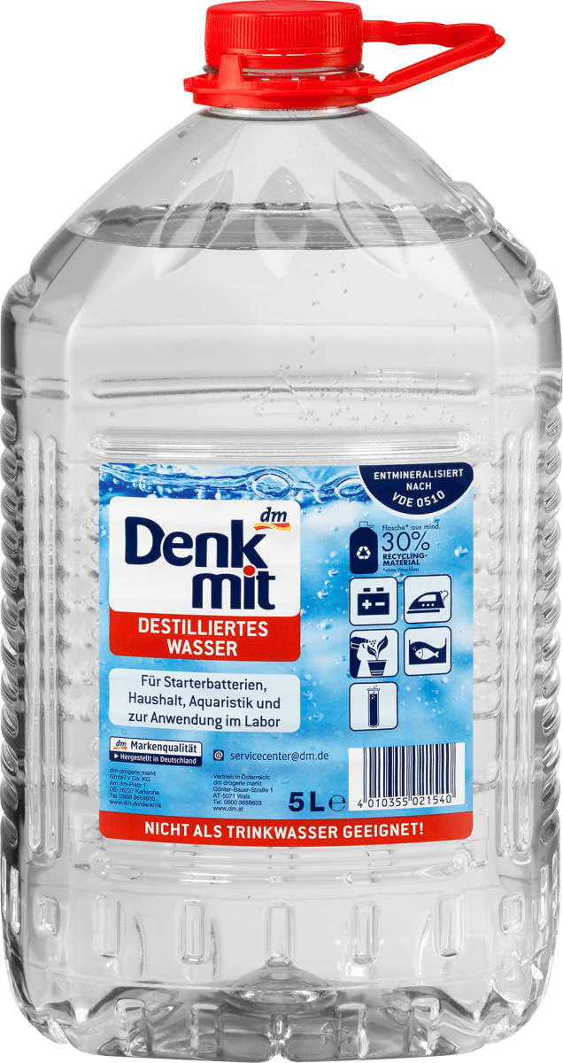 Destilliertes Wasser, 5 l