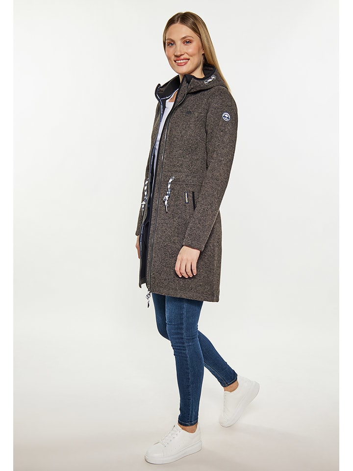 Schmuddelwedda Strickfleecemantel in Grau günstig kaufen