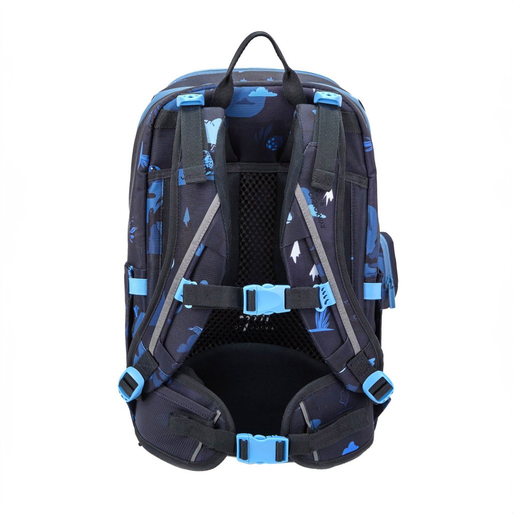 Frii of Norway Ergonomischer Schulrucksack Easy 22l Dinosaurier Dark Blue