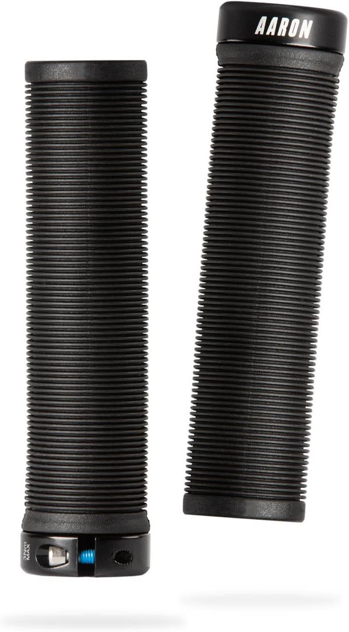 AARON MTB & BMX Fahrradgriffe, sportliche Lenkergriffe aus rutschfestem Gummi in Schwarz