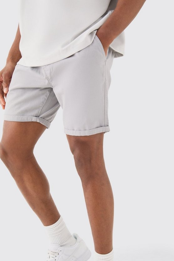 Slim-Fit Bermuda-Shorts mit elastischem Bund