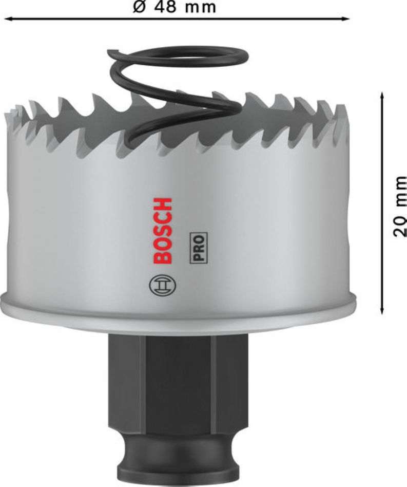 Carotă pentru tablă Bosch Blue Accessories 2608594454 PRO PC Plus 48 mm