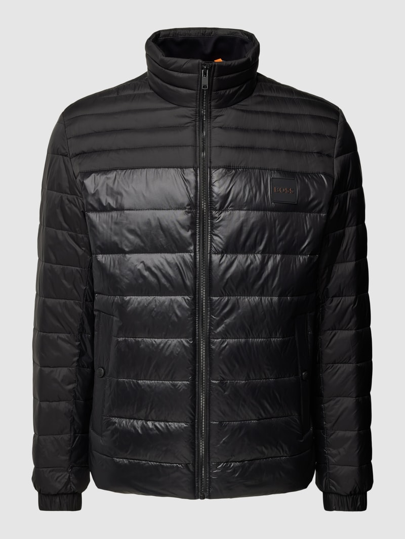 Steppjacke mit Stehkragen Modell 'Oden' in schwarz