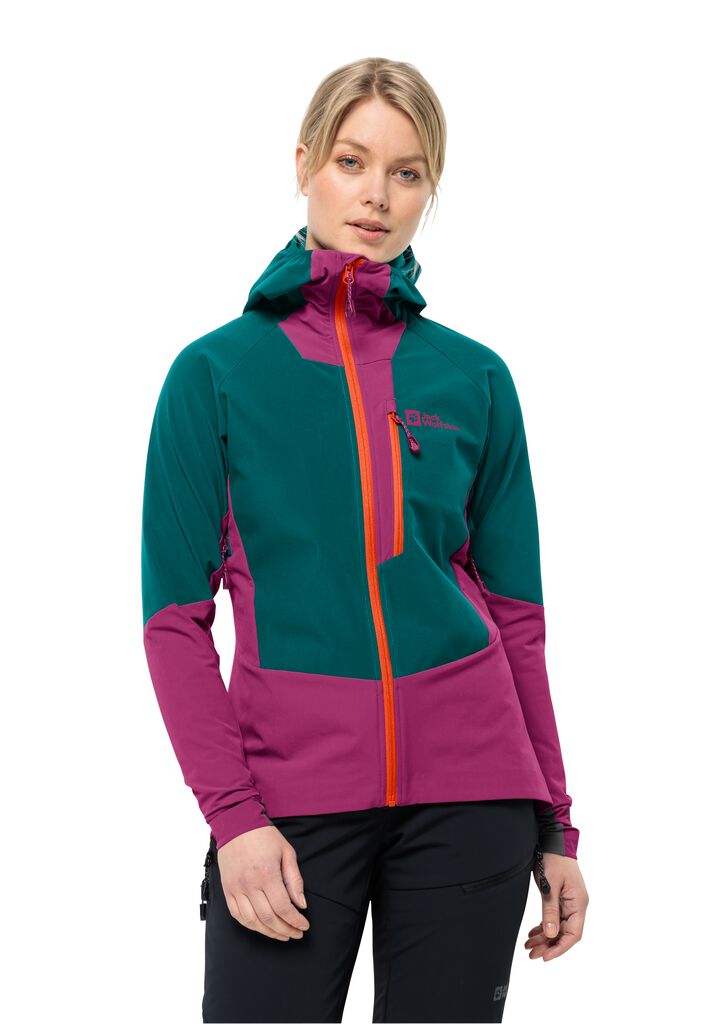 ALPSPITZE HOODY W Skitouren Softshelljacke Damen