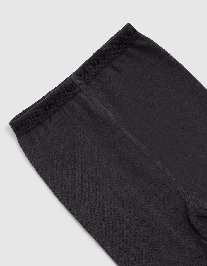 Collants gris tricot ajouré motifs étoiles fille