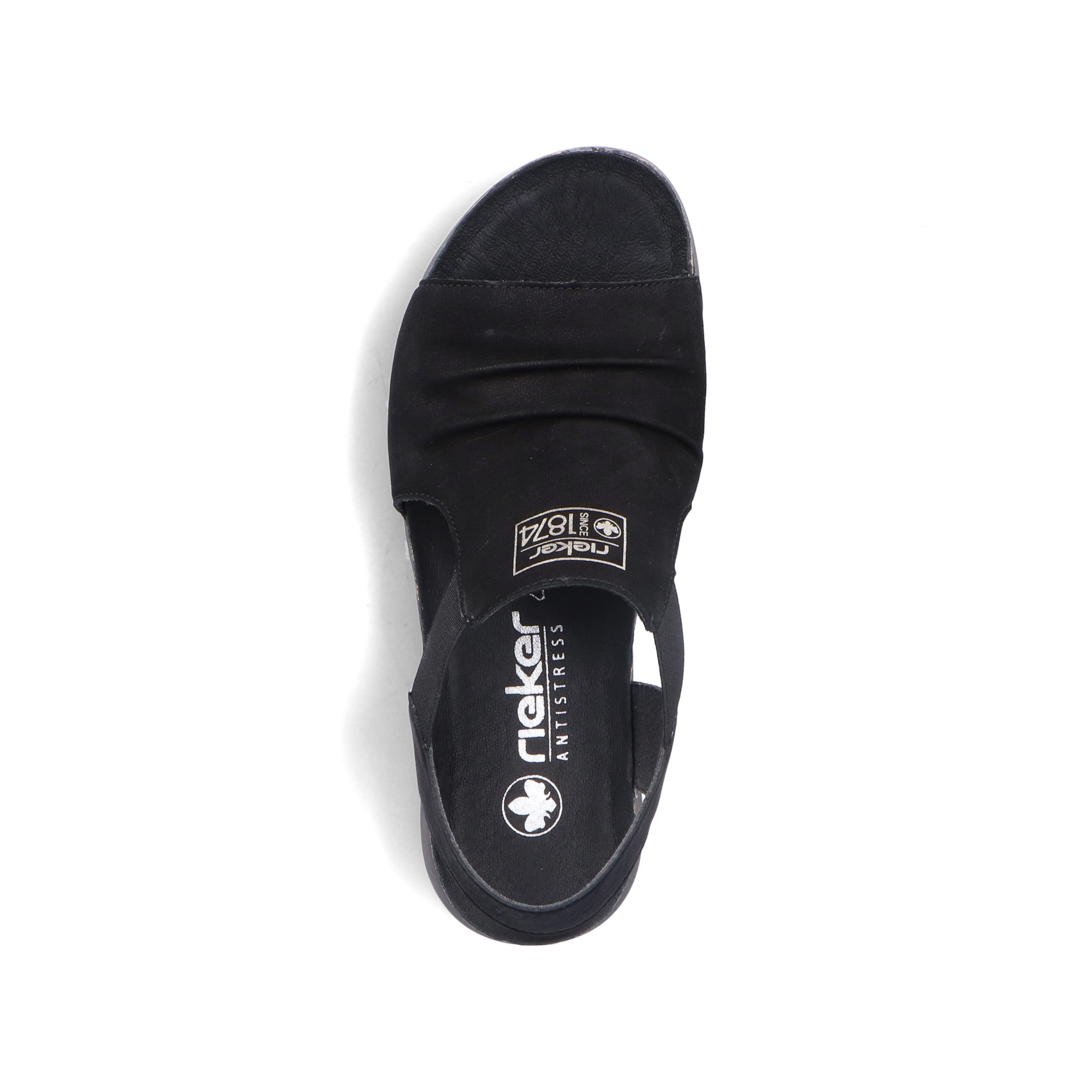 Rieker Damen Riemchensandalen asphaltschwarz