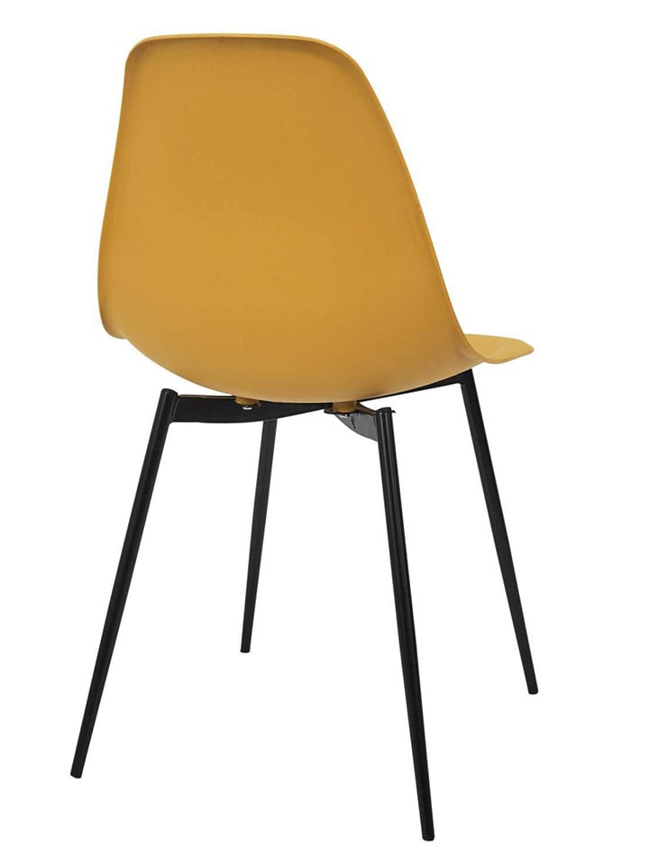 Rétro Chic Esszimmerstuhl ''Gustav'' in Gelb - (B)50,7 x (H)84,8 x (T)45,5 cm günstig kaufen onesize