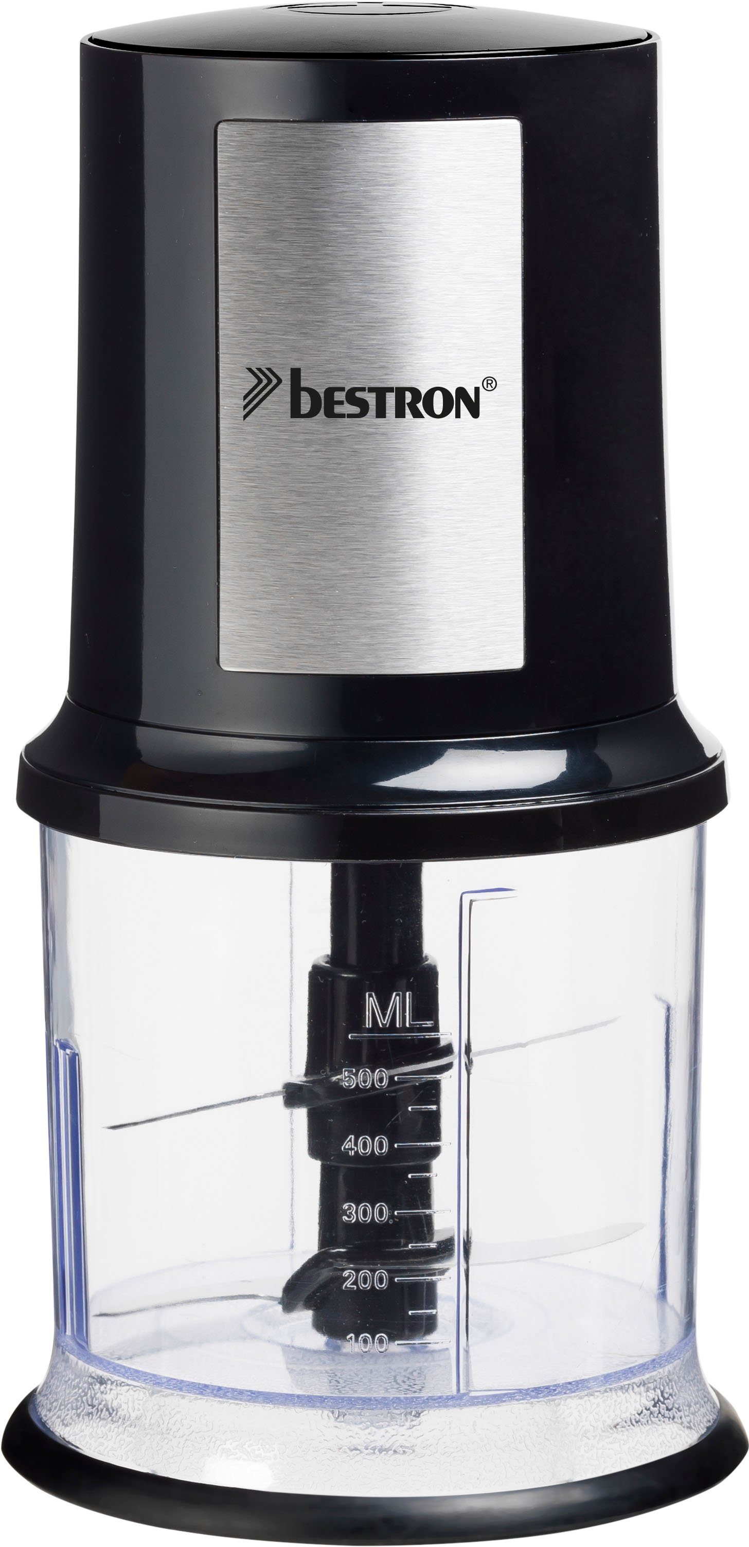 bestron Zerkleinerer AKC200, 400 W, mit zwei Schneidemessern & 500ml Kapazität, große Pulstaste