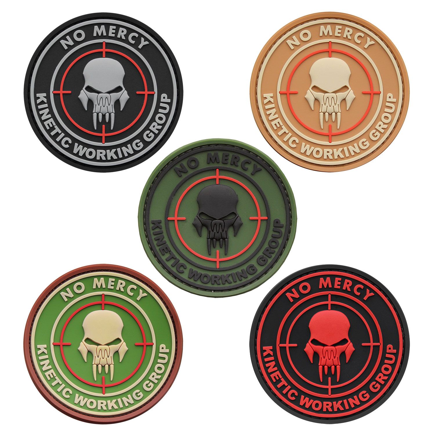 3-D Rubber Patch No Mercy - Kinetic Working