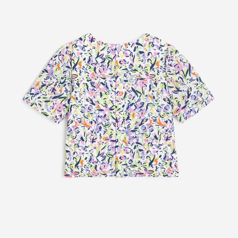 Blouse fille fleurs blanche Catimini