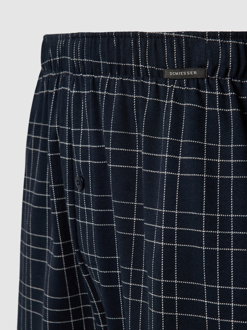Boxershorts mit Label-Detail Modell 'INTERLOCK' in dunkelblau