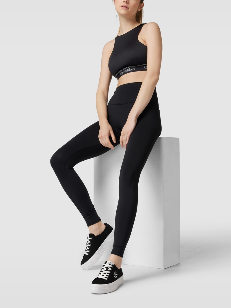 Bustier in Ripp-Optik in schwarz