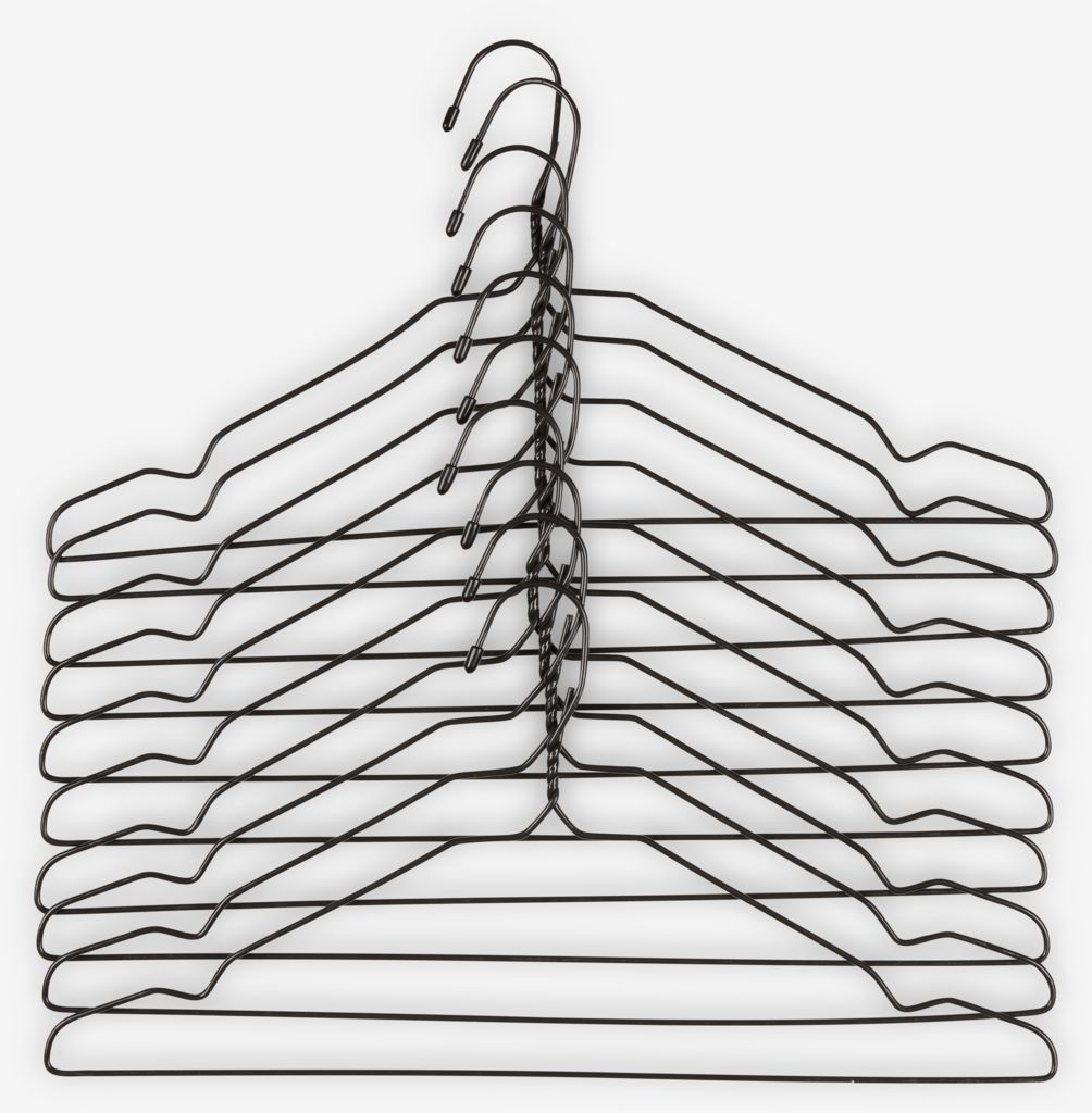 TONNI TONNI kleshengere, lengde 43 cm, 10 stk/pakning, svarte