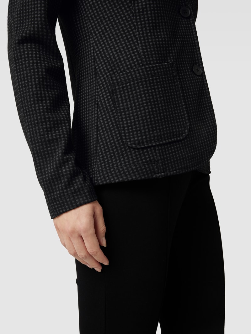 Blazer mit Karomuster in schwarz