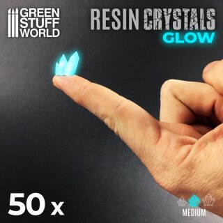 Resinkristalle - Aqua Turquoise Glow (Mittel)