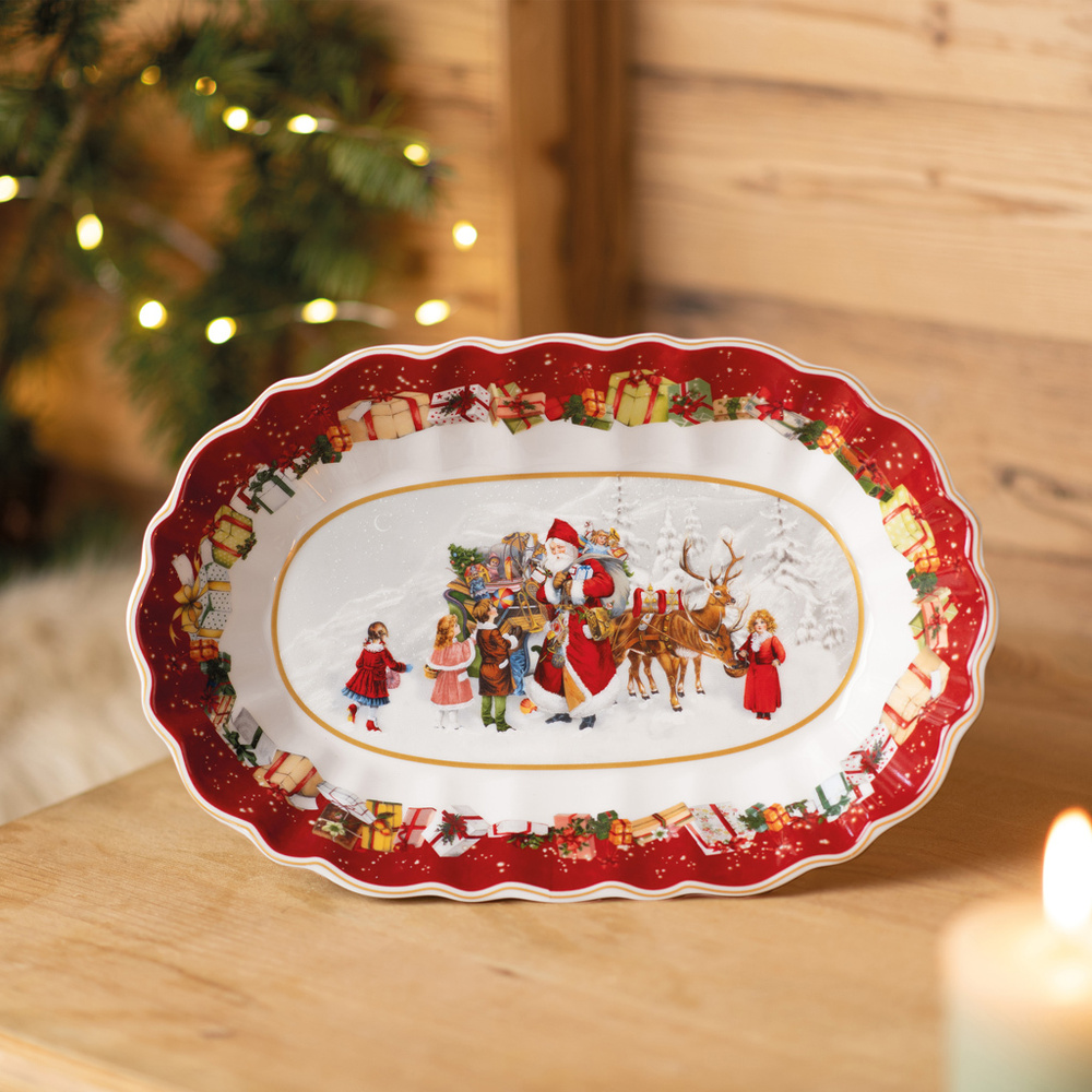 Villeroy & Boch Coupe ovale grde, Père Noël et enfants Toy's Fantasy Bol