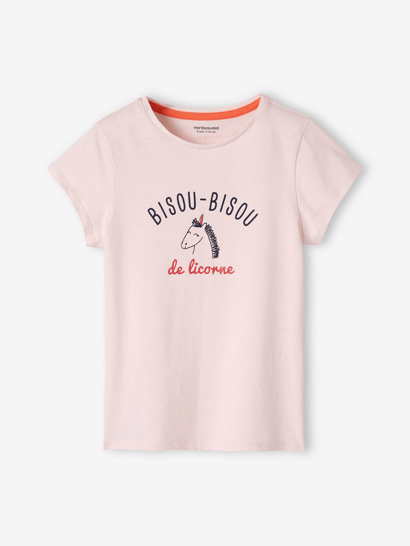 Vertbaudet 3er-Pack Mädchen T-Shirts, Glanzdetails BASIC Oeko-Tex - himbeer