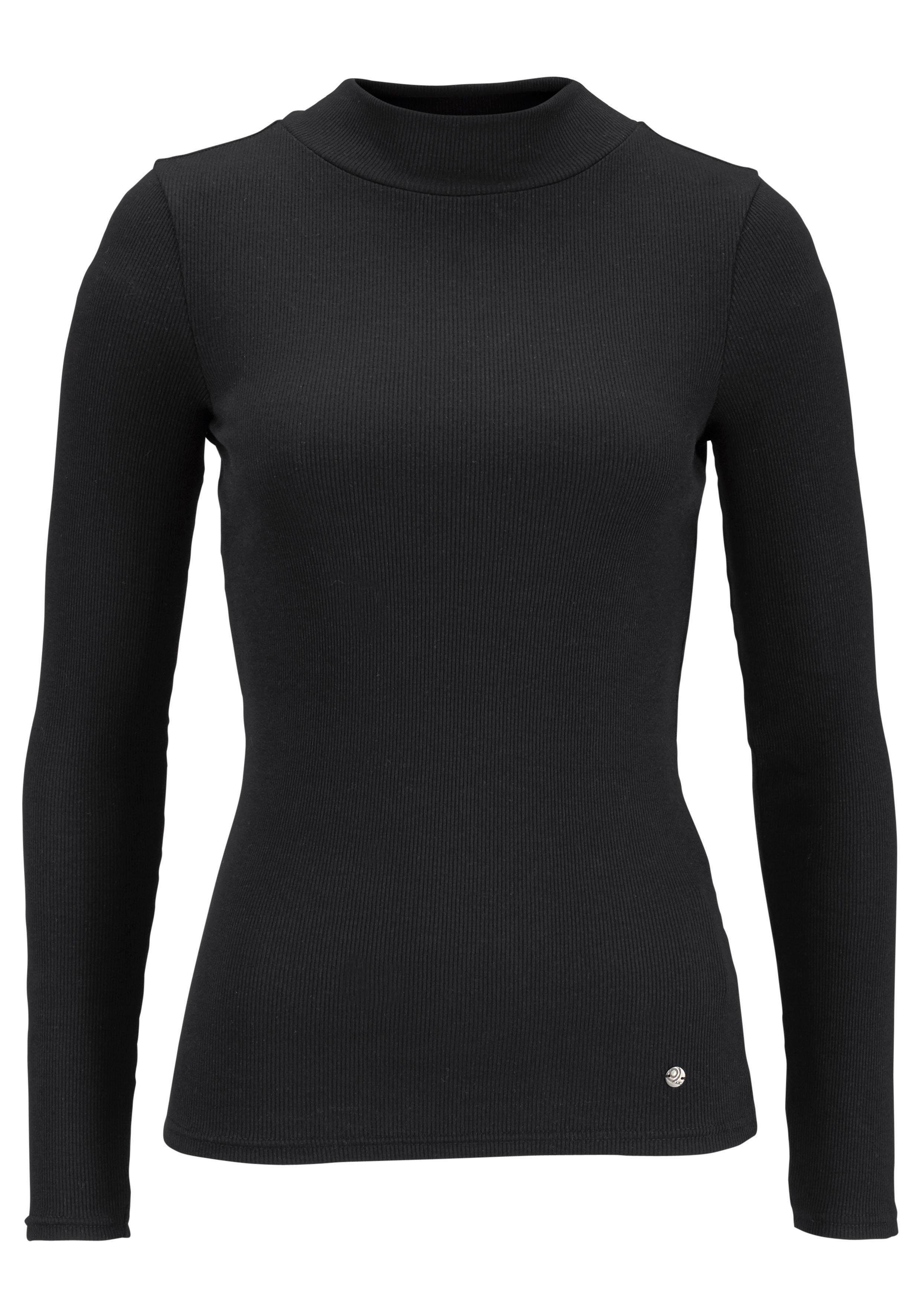 AJC Langarmshirt mit Stehkragen