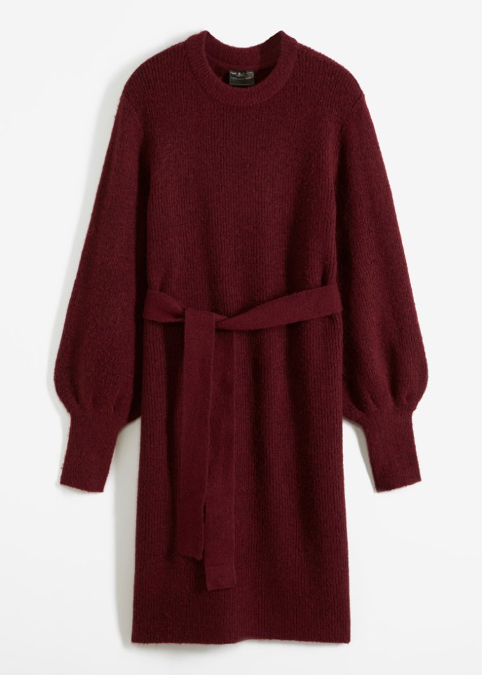 Strickkleid mit Ballonärmeln