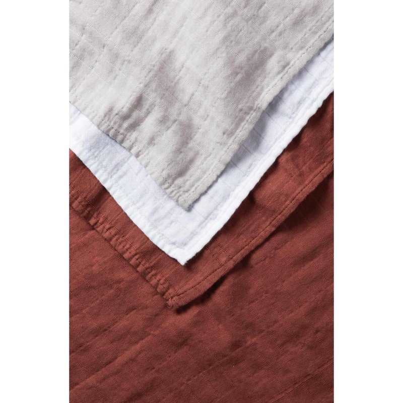 Set de 3 langes Coton Bio unis