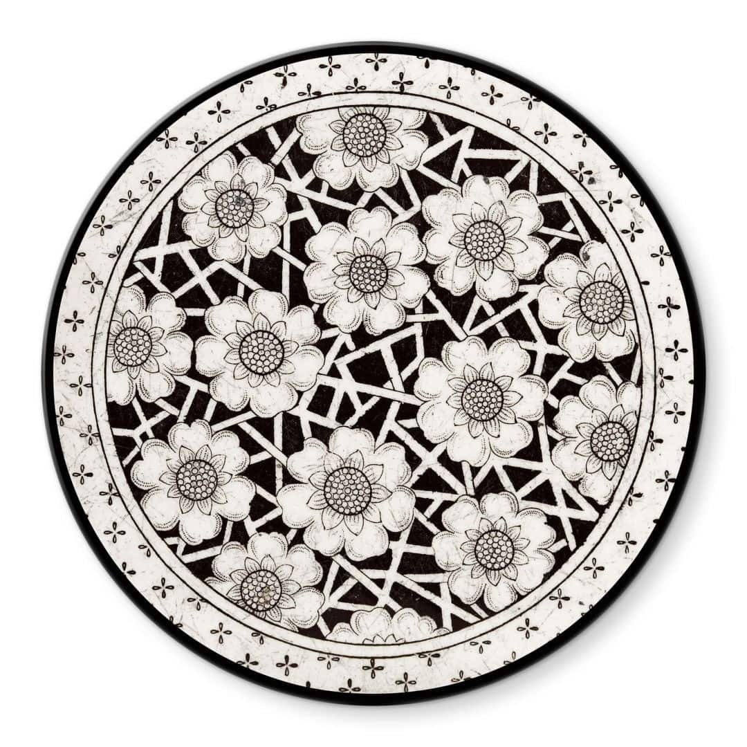 K&L Wall Art Arbeitsplatte Glas Tischplatte Retro Beistelltisch Wohnzimmer Vintage Deko Glastisch